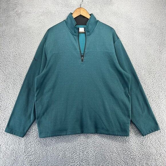Callaway Golf Sweater Men's Large Blue 1/4 Zip Pullover Embroidered Logo Jumper - Picture 1 of 10